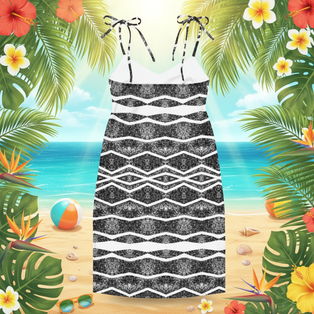 Tie-strap midi dress